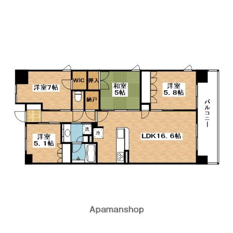 ローレルスクエア健都ザ・レジデンス サード(4LDK/3階)の間取り写真