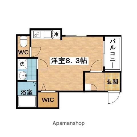 ハーモニーテラス相川(ワンルーム/2階)の間取り写真