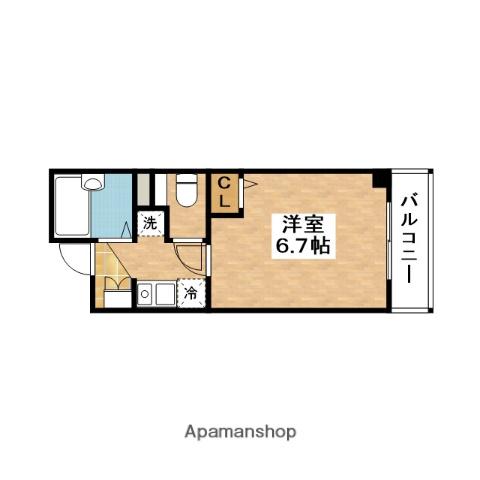 メゾンドール吹田(1K/5階)の間取り写真