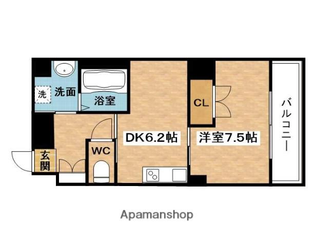 サーフアイランドサンセバスチャン(1DK/2階)の間取り写真