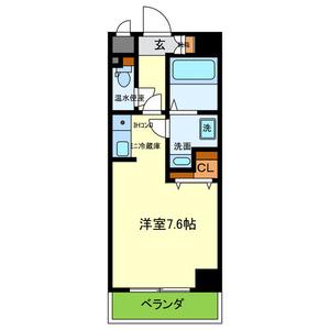 中央メルヴェール江坂(ワンルーム/8階)の間取り写真