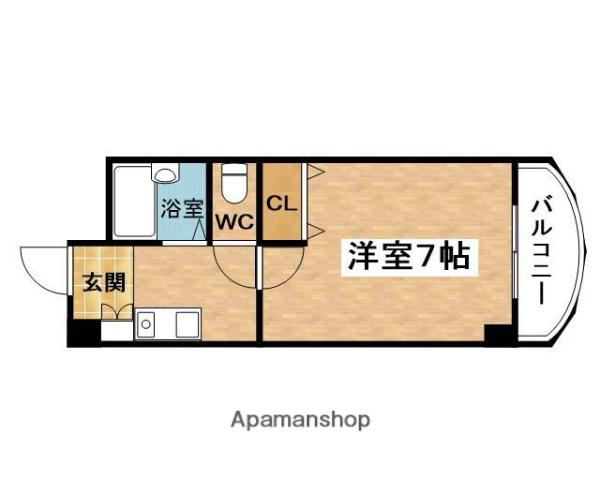 ノルデンハイム相川(1K/4階)の間取り写真