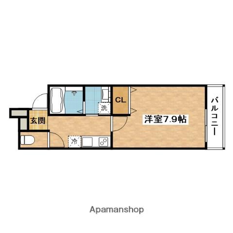 フジパレス阪急吹田駅南Ⅲ番館(1K/1階)の間取り写真
