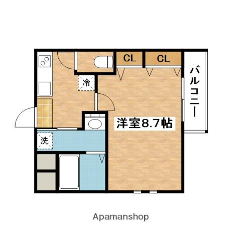 フジパレス吹田中の島公園Ⅱ番館(1K/1階)の間取り写真