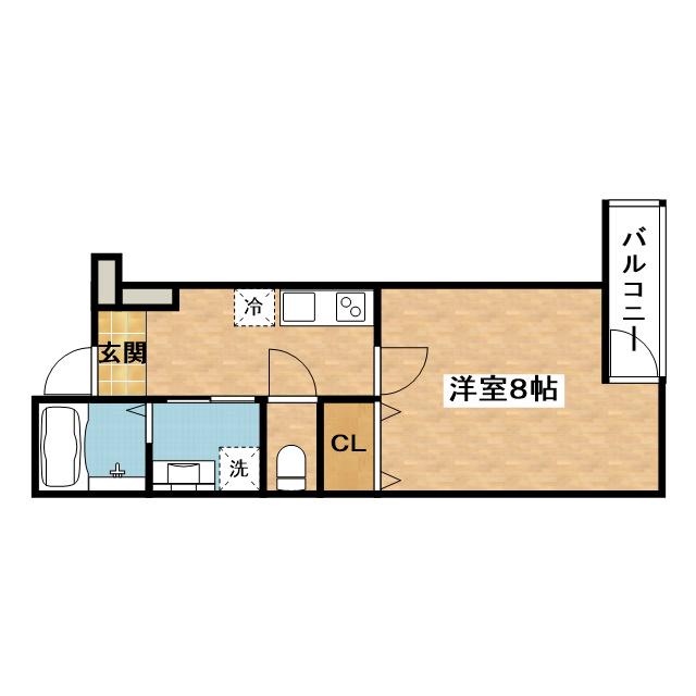 フジパレス吹田中の島公園Ⅴ番館(1K/3階)の間取り写真