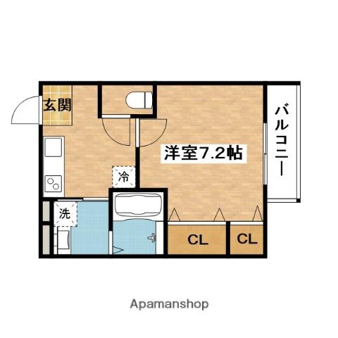 フジパレス吹田朝日が丘Ⅲ番館(1K/1階)の間取り写真
