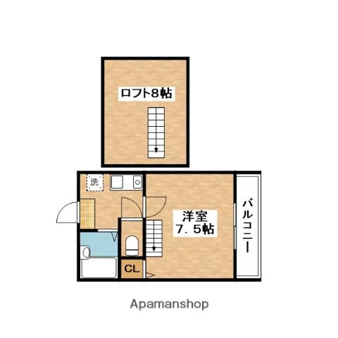 ハイツグレース(1K/2階)の間取り写真