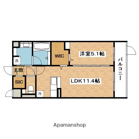 アクア プリータ(1LDK/2階)の間取り写真