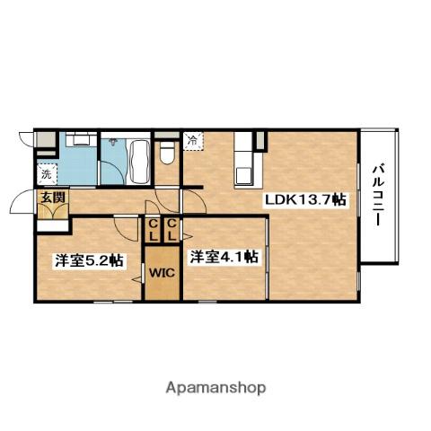 アクア プリータ(2LDK/3階)の間取り写真