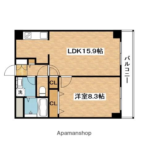 ルミネソレイユⅢ(1LDK/3階)の間取り写真