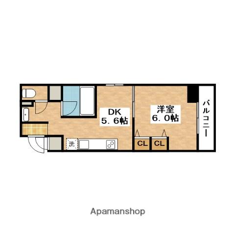 第13関根マンション(1DK/8階)の間取り写真