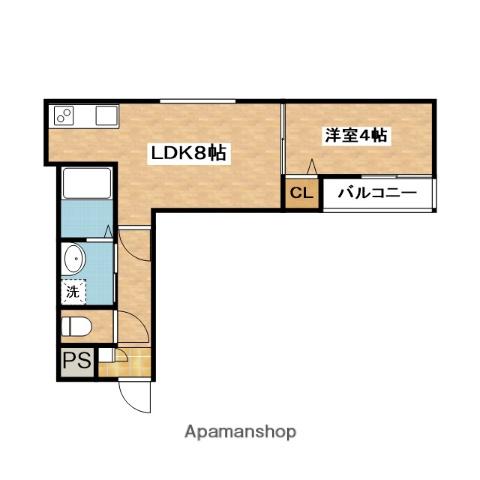 ALEGRIA豊津(1LDK/3階)の間取り写真