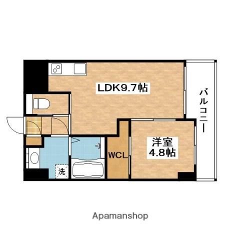 ノルデンハイム江坂アネックス(1LDK/9階)の間取り写真