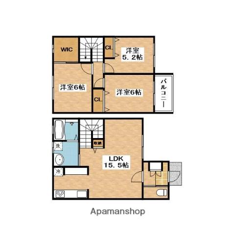 グラスメゾンＡ棟(3LDK)の間取り写真