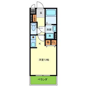 中央メルヴェール江坂202号(ワンルーム/2階)の間取り写真