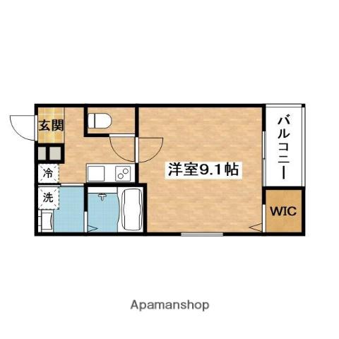 フジパレス山手町(1K/3階)の間取り写真