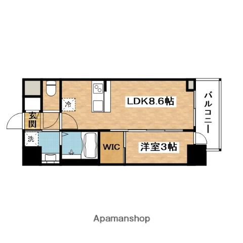 セレニテ江坂グランデ(1LDK/3階)の間取り写真