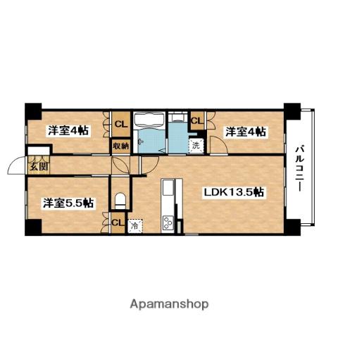アーバンパーク淡路(3LDK/2階)の間取り写真