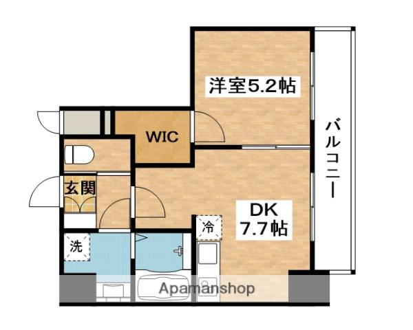 CREST TAPP新大阪(1DK/8階)の間取り写真