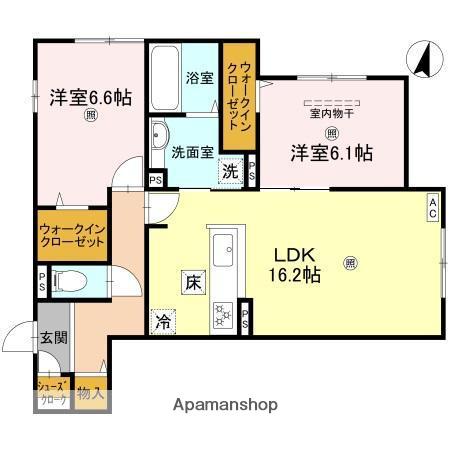 CASA.FILANTE V(2LDK/1階)の間取り写真
