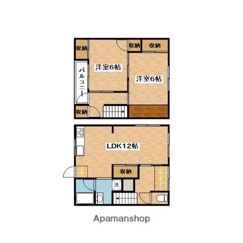 下村ハウス(2LDK)の間取り写真