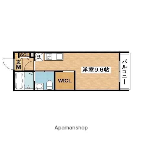 アヴェニール片山町4番館(ワンルーム/2階)の間取り写真