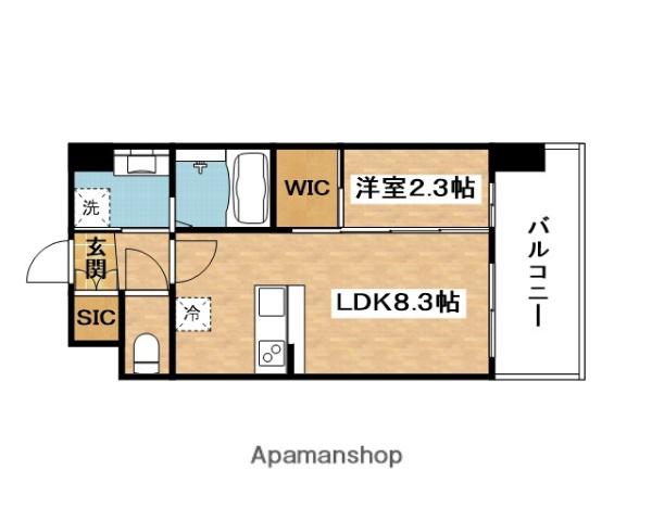 セレニテ江坂エクラ(1LDK/9階)の間取り写真