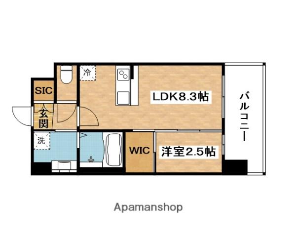 セレニテ江坂エクラ(1LDK/6階)の間取り写真