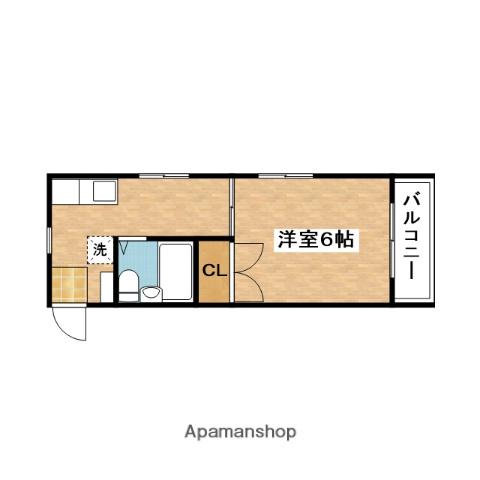 SEA SIDE(1K/3階)の間取り写真