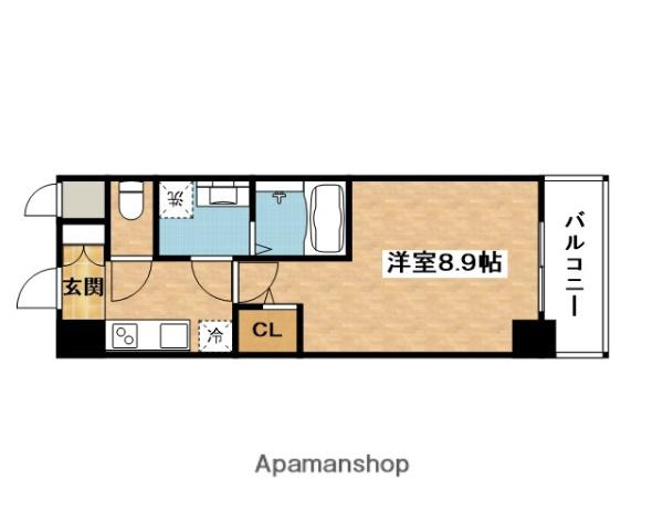 ファーストフィオーレ北大阪リアン(1K/8階)の間取り写真