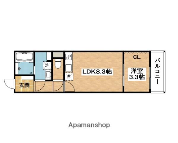 リブレメゾン淡路Ⅰ(1LDK/2階)の間取り写真