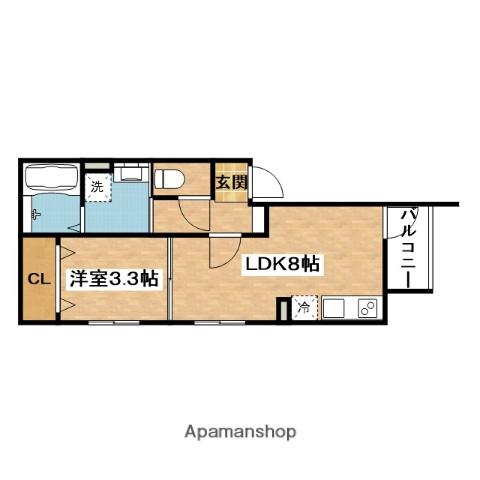 パークテラス淡路(1LDK/1階)の間取り写真