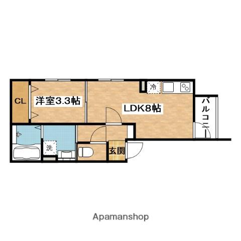 パークテラス淡路(1LDK/1階)の間取り写真