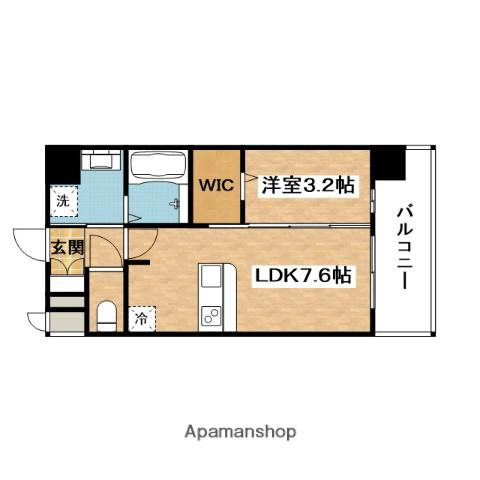プレサンス東淀川駅前プローシェ(1DK/9階)の間取り写真