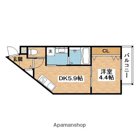 KORE・YIELD千里丘(1DK/3階)の間取り写真