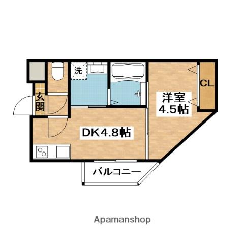 KORE・YIELD千里丘(1DK/1階)の間取り写真