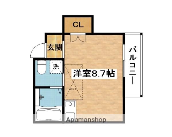 山手信栄ビル(ワンルーム/3階)の間取り写真