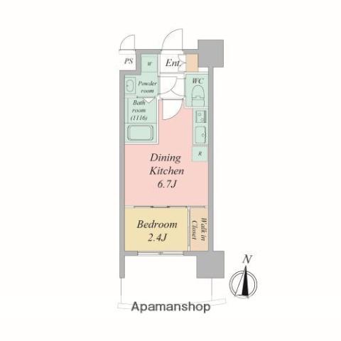 セレニテ新大阪アリエ(1DK/9階)の間取り写真