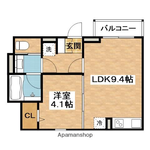 SOLASIA LUFRA 吹田岸部(1LDK/3階)の間取り写真