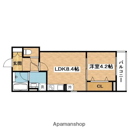 SOLASIA LUFRA 吹田岸部(1LDK/3階)の間取り写真