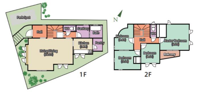 東海道本線 吹田駅(ＪＲ) 徒歩4分 2階建 新築(4LDK)の間取り写真