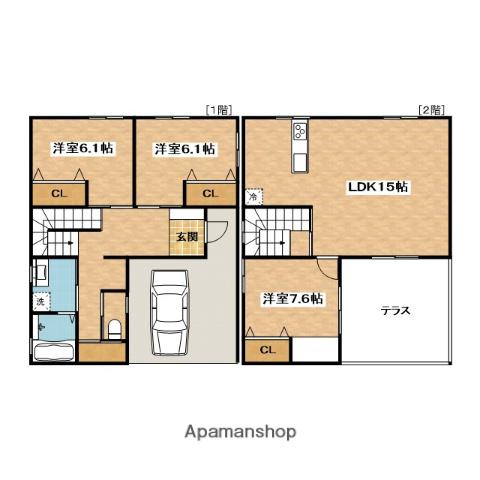 東海道本線 吹田駅(ＪＲ) 徒歩12分 2階建 新築(3LDK)の間取り写真