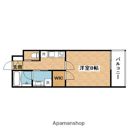 ウェルスクエア吹田(1K/4階)の間取り写真