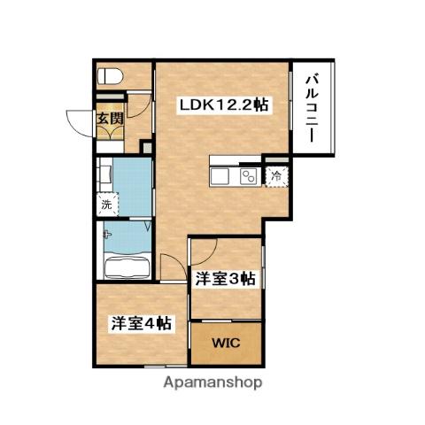 REGALEST ALBA(2LDK/1階)の間取り写真