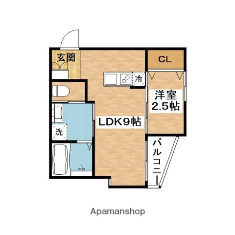 リアコート関大前Ⅱ(1LDK/1階)の間取り写真