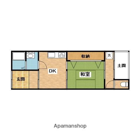 寿町２丁目テラスハウス(1DK)の間取り写真
