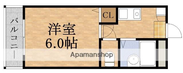 リバティ内代(1K/7階)の間取り写真