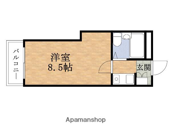 グランドピュア90(1K/5階)の間取り写真