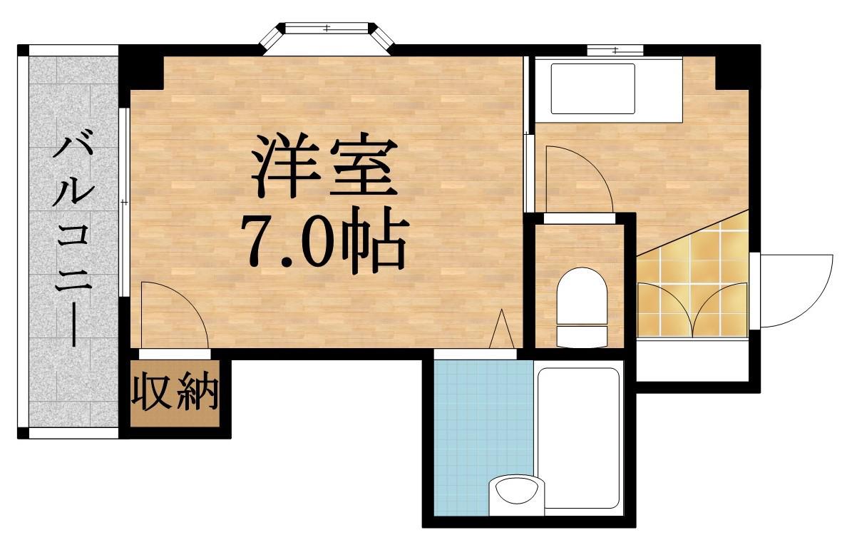 アルデール都島(1K/4階)の間取り写真