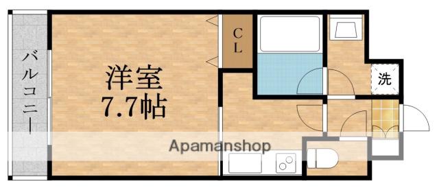 プレジオ都島(1K/4階)の間取り写真